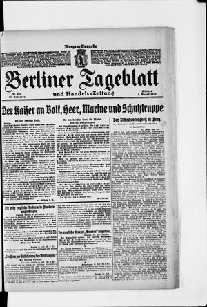 Berliner Tageblatt und Handels-Zeitung vom 01.08.1917