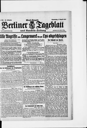 Berliner Tageblatt und Handels-Zeitung vom 02.08.1917