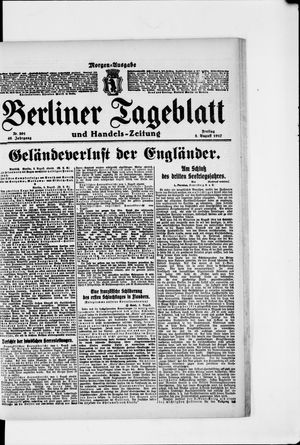 Berliner Tageblatt und Handels-Zeitung on Aug 3, 1917