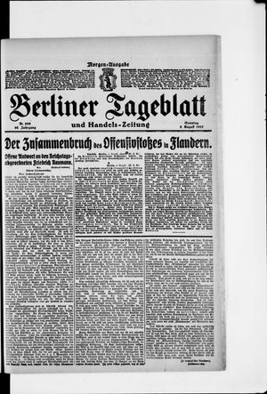 Berliner Tageblatt und Handels-Zeitung on Aug 5, 1917
