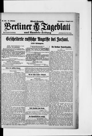 Berliner Tageblatt und Handels-Zeitung vom 09.08.1917