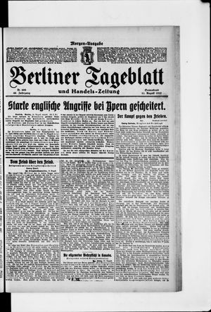 Berliner Tageblatt und Handels-Zeitung vom 11.08.1917
