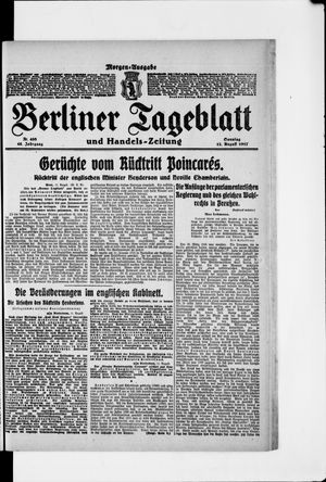Berliner Tageblatt und Handels-Zeitung vom 12.08.1917