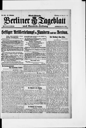 Berliner Tageblatt und Handels-Zeitung vom 14.08.1917