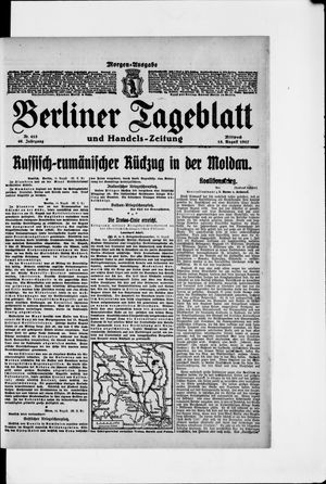 Berliner Tageblatt und Handels-Zeitung vom 15.08.1917
