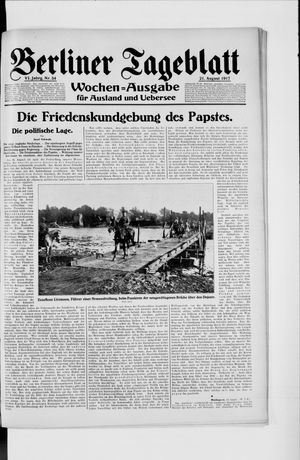 Berliner Tageblatt und Handels-Zeitung vom 21.08.1917