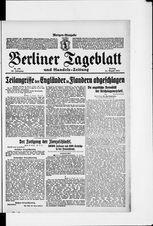 Berliner Tageblatt und Handels-Zeitung on Aug 24, 1917