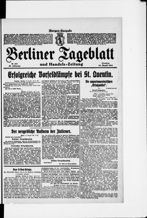 Berliner Tageblatt und Handels-Zeitung vom 26.08.1917