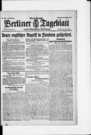Berliner Tageblatt und Handels-Zeitung vom 28.08.1917