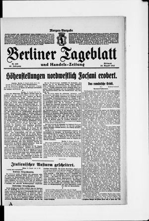 Berliner Tageblatt und Handels-Zeitung vom 29.08.1917