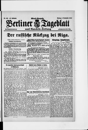 Berliner Tageblatt und Handels-Zeitung vom 03.09.1917