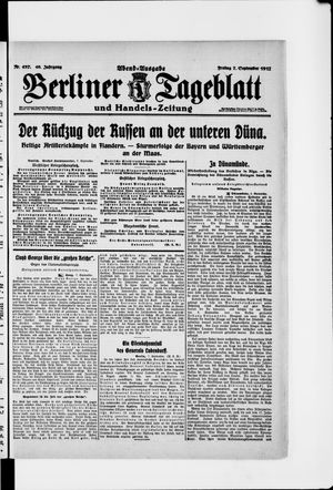 Berliner Tageblatt und Handels-Zeitung vom 07.09.1917