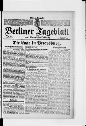 Berliner Tageblatt und Handels-Zeitung on Sep 13, 1917
