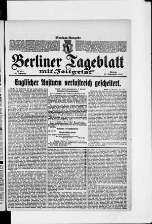 Berliner Tageblatt und Handels-Zeitung vom 17.09.1917