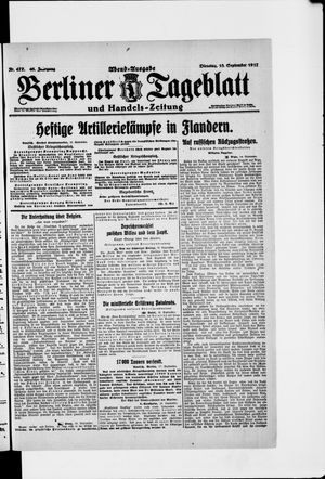 Berliner Tageblatt und Handels-Zeitung vom 18.09.1917