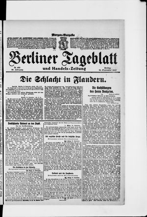 Berliner Tageblatt und Handels-Zeitung vom 21.09.1917