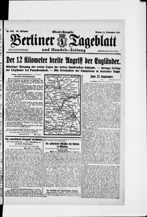 Berliner Tageblatt und Handels-Zeitung vom 21.09.1917