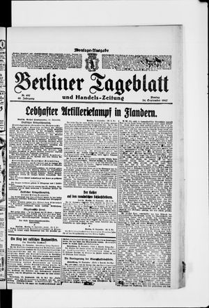 Berliner Tageblatt und Handels-Zeitung vom 24.09.1917