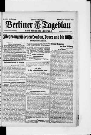 Berliner Tageblatt und Handels-Zeitung vom 25.09.1917
