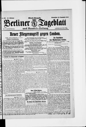 Berliner Tageblatt und Handels-Zeitung on Sep 29, 1917