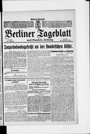 Berliner Tageblatt und Handels-Zeitung vom 30.09.1917