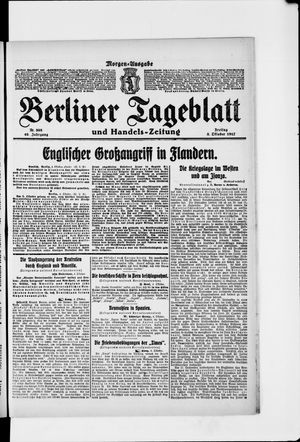 Berliner Tageblatt und Handels-Zeitung on Oct 5, 1917