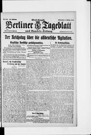 Berliner Tageblatt und Handels-Zeitung on Oct 6, 1917