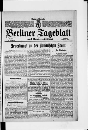 Berliner Tageblatt und Handels-Zeitung vom 09.10.1917