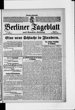 Berliner Tageblatt und Handels-Zeitung on Oct 10, 1917