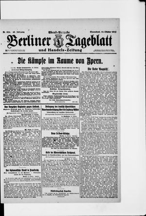 Berliner Tageblatt und Handels-Zeitung vom 13.10.1917
