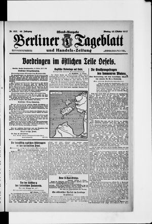 Berliner Tageblatt und Handels-Zeitung vom 15.10.1917