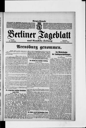 Berliner Tageblatt und Handels-Zeitung vom 16.10.1917