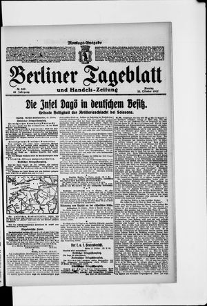 Berliner Tageblatt und Handels-Zeitung vom 22.10.1917
