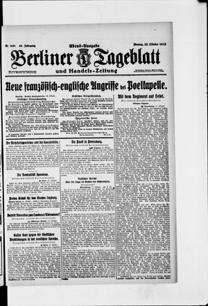 Berliner Tageblatt und Handels-Zeitung vom 22.10.1917