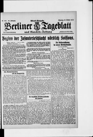 Berliner Tageblatt und Handels-Zeitung vom 23.10.1917