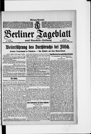 Berliner Tageblatt und Handels-Zeitung vom 26.10.1917