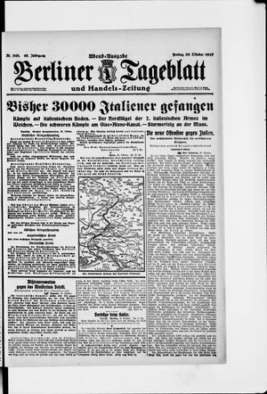 Berliner Tageblatt und Handels-Zeitung on Oct 26, 1917
