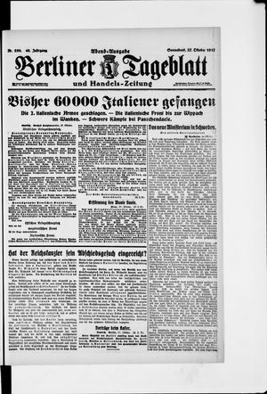 Berliner Tageblatt und Handels-Zeitung vom 27.10.1917