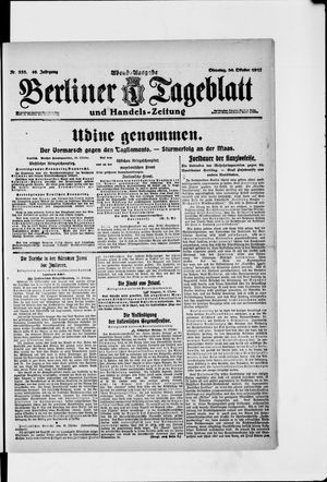 Berliner Tageblatt und Handels-Zeitung vom 30.10.1917