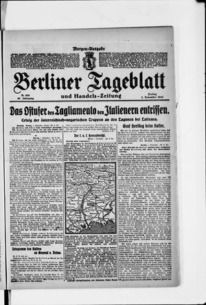 Berliner Tageblatt und Handels-Zeitung on Nov 2, 1917