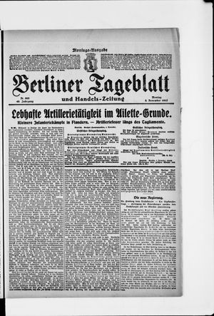 Berliner Tageblatt und Handels-Zeitung vom 05.11.1917