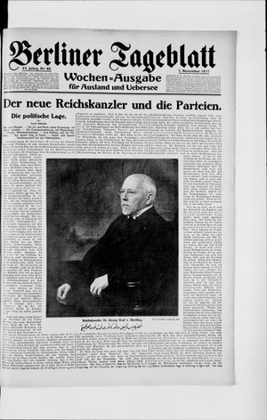 Berliner Tageblatt und Handels-Zeitung vom 07.11.1917