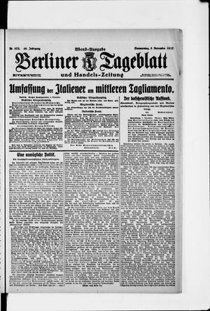 Berliner Tageblatt und Handels-Zeitung on Nov 8, 1917