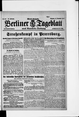 Berliner Tageblatt und Handels-Zeitung vom 13.11.1917