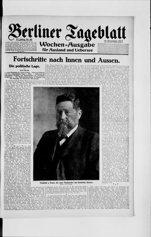 Berliner Tageblatt und Handels-Zeitung vom 14.11.1917
