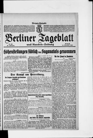 Berliner Tageblatt und Handels-Zeitung vom 14.11.1917