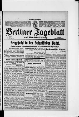 Berliner Tageblatt und Handels-Zeitung vom 18.11.1917