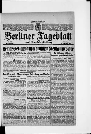 Berliner Tageblatt und Handels-Zeitung on Nov 20, 1917
