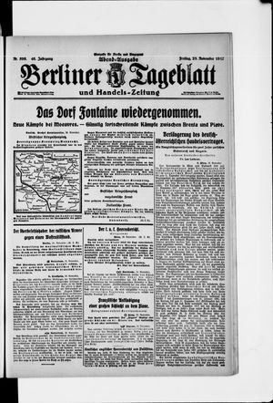 Berliner Tageblatt und Handels-Zeitung vom 23.11.1917