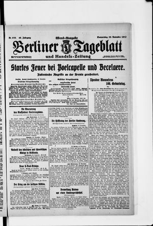 Berliner Tageblatt und Handels-Zeitung on Nov 29, 1917